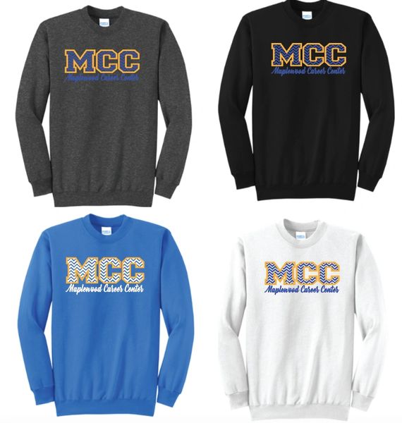 Maplewood Basic Crewneck Sweatshirt With Your Choice of Logo