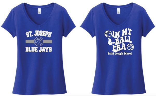 St. Joseph Basketball Ladies V Neck T Shirt