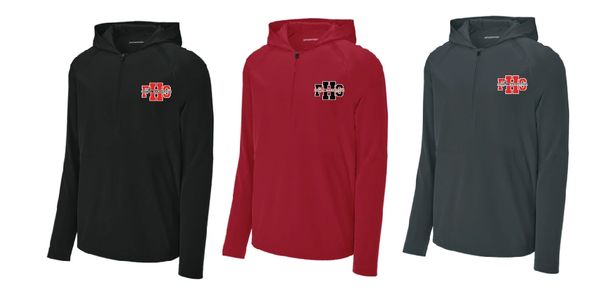 Royal Gardsmen Repeat 1/2 Zip Long Sleeve Hooded Jacket