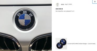 Swarovski bmw emblem