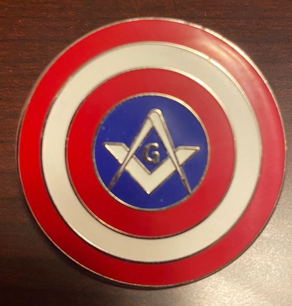 Master Mason Blue Lodge Lapel Pin - Avengers Captain America