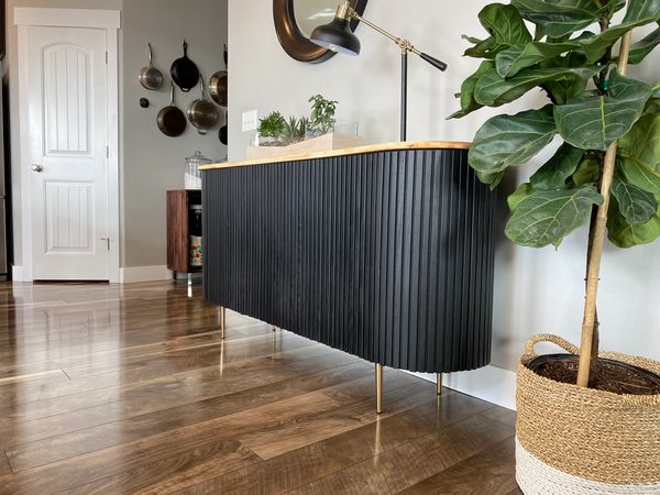 Crate & Barrel Geneva Black Wood Sideboard look-alike from