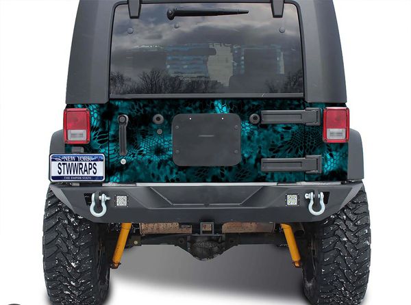 MAGICAL TEAL KRYPTEK CAMOUFLAGE Jeep Wrangler Vinyl Wrap Kit