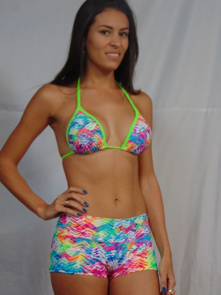G2015 - Shorts and Top - Tropical Print