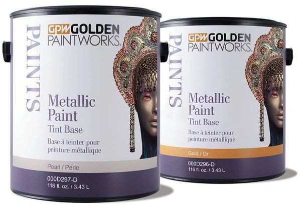  Factory Direct Craft Pair of Metallic Gold Painted