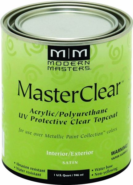 MODERN MASTERS MASTER CLEAR METALLIC TOPCOAT SATIN QT ME66432