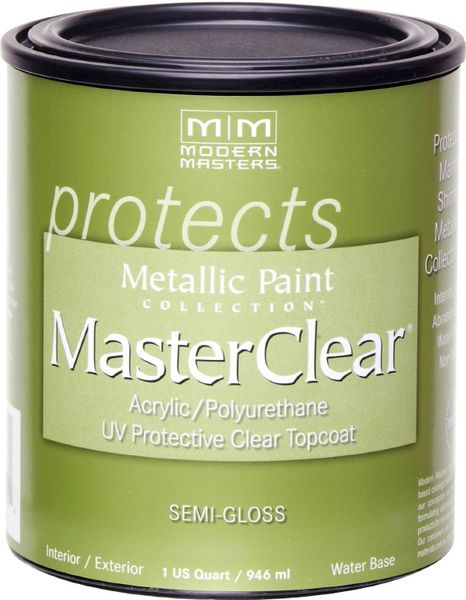 MODERN MASTERS MASTER CLEAR METALLIC TOPCOAT SEMI-GLOSS QT ME66232