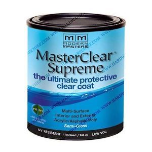 MODERN MASTERS MASTER CLEAR SUPREME URETHANE TOPCOAT INT/EXT SEMI-GLOSS QT MCS90332