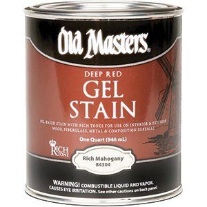 OLD MASTERS GEL STAIN QT DEEP RED RICH MAHOGANY 84304