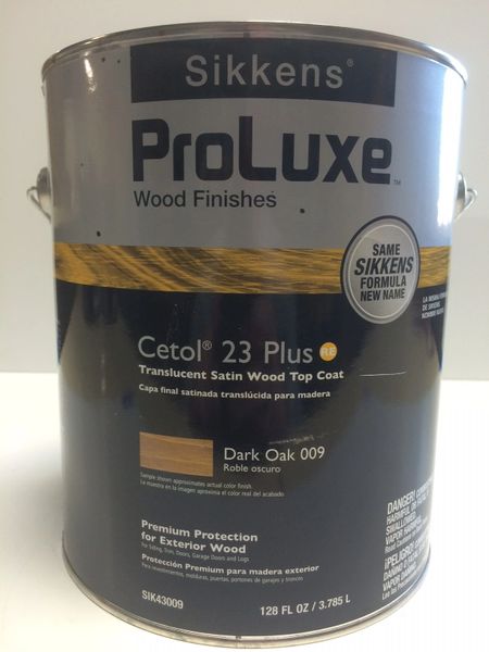 SIKKENS PROLUXE CETOL 23 PLUS 009 DARK OAK EXTERIOR STAIN GALLON