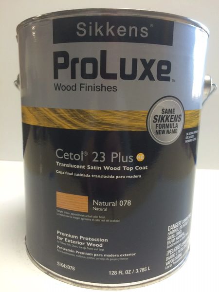 SIKKENS PROLUXE CETOL 23 PLUS 078 NATURAL EXTERIOR STAIN GALLON