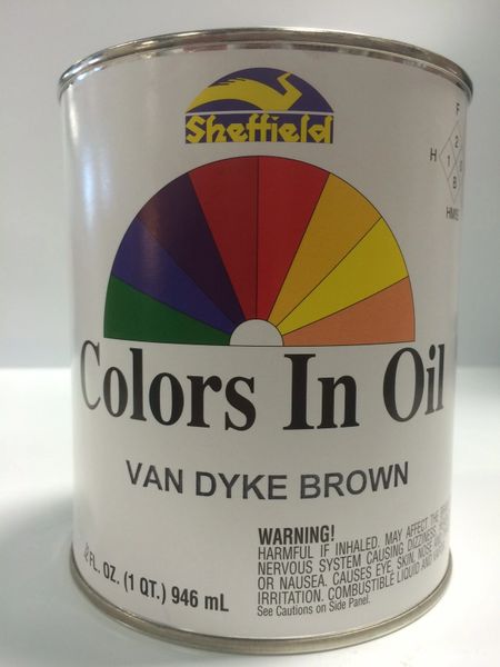 SHEFFIELD BRONZE COLORS IN OIL QT VAN DYKE BROWN