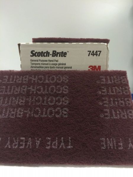 3M 6''X9'' SCOTCH BRIGHT GENERAL PURPOSE HAND PAD 7447