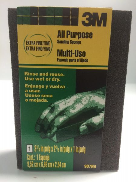 3M SANDING SPONGE EXTRA FINE/ FINE 907NA