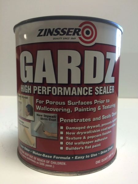 ZINSSER GARDZ DRYWALL SEALER CLEAR QUART 02304