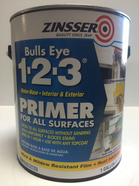 ZINSSER BULLSEYE 123 WHITE PRIMER GALLON 02001