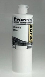 GOLDEN PROCEED SLOW DRY FLUID ACRYLIC TITANIUM WHITE 8OZ