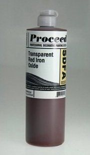 GOLDEN PROCEED SLOW DRY FLUID ACRYLIC TRANS RED IRON OXIDE 16OZ