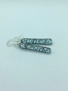 Long Silver Crackle on Sterling Silver