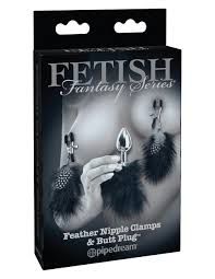 Feather Nipple Clamps & Butt Plug