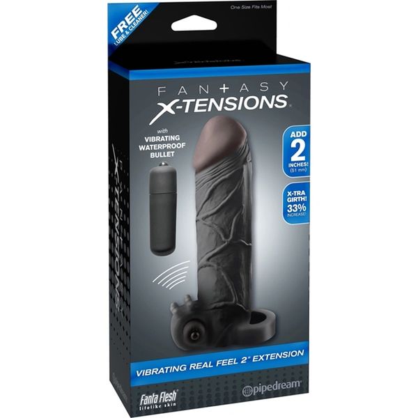 Vibrating Real Feel 2" Extension (2 Colours)