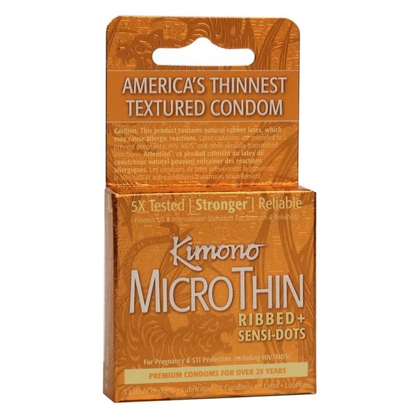 Kimono Micro Thin Ribbed& Sensi-Dots (3 Pack)
