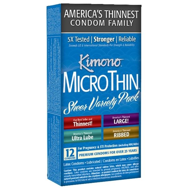 Kimono MicroThin Sheer Variety Pack (12 Pack)