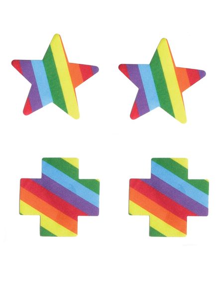 Cross and Star Pride Nipple Pasties