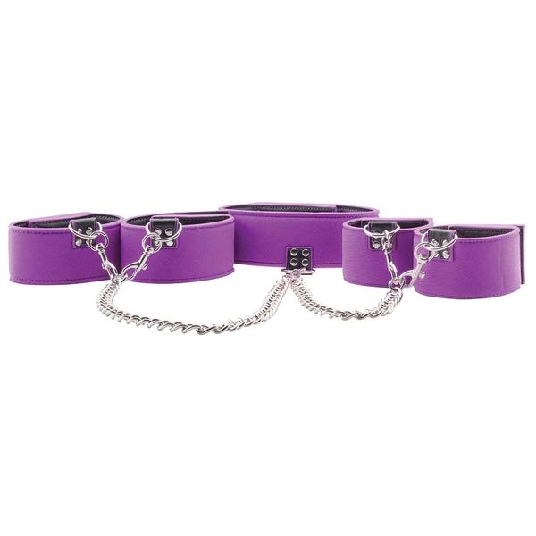 Ouch! Reversible Collar with Wrist & Ankle Cuffs