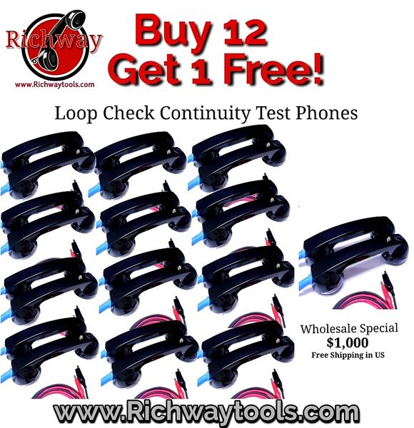 12 Sets of Continuity Test Phones one FREE