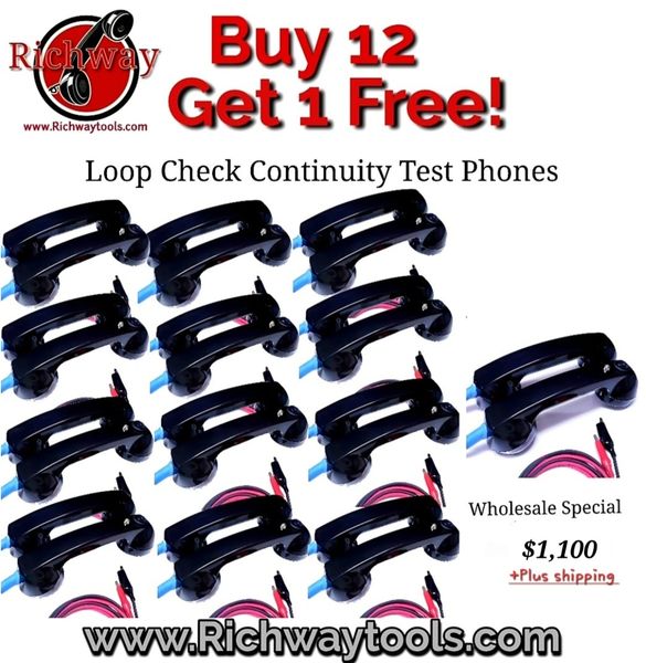 13 Sets of Richway Continuity Loop Phone Set's "Buy 12 Get one FREE"
