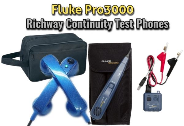 Fluke Pro 3000 Tone Generator and Richway Continuity Loop Phone Set