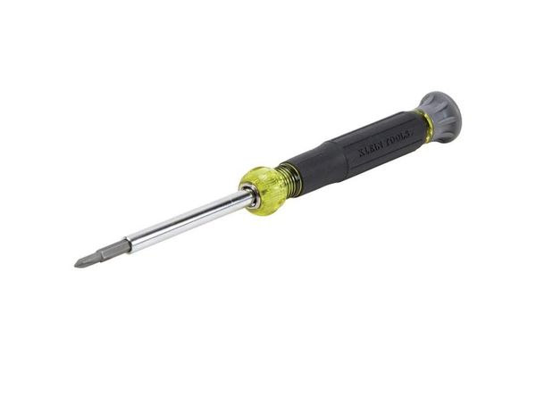 Klein Tools Screwdrivers-32581. 4-in-1 Precision Electronics Screwdriver with Industrial Strength Bits