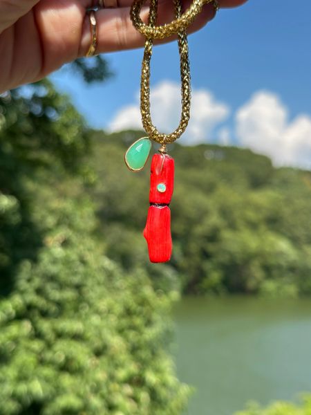 Coral Glow Pendant
