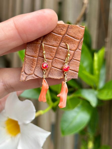 Coral Kiss Earrings
