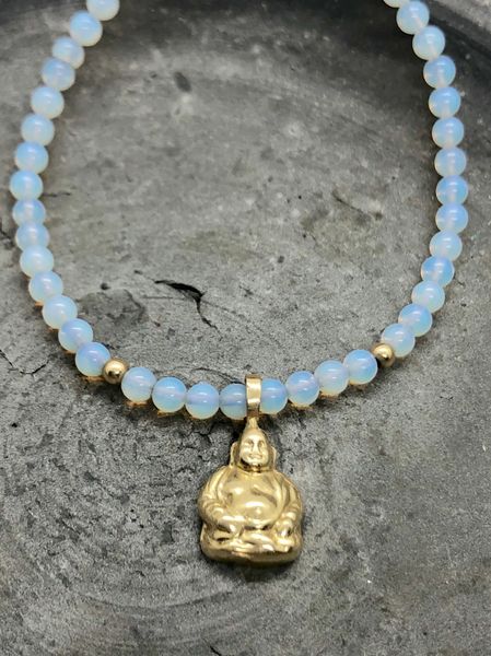 Gold Buddha Opalite Bracelet