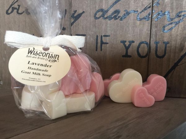 Lavender Hand Made Goats Milk Soap Hearts