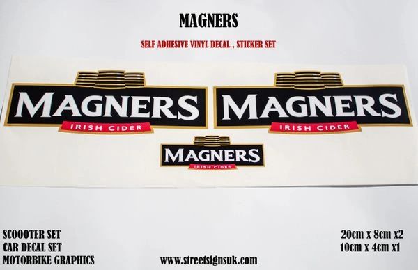 Magners self adhesive vinyl decal set for scooter