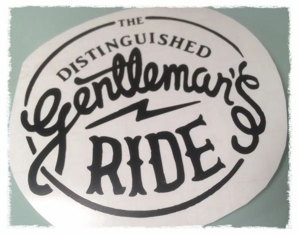The Distinguished Gentleman's Ride cut self adhesive vinyl decal , sticker