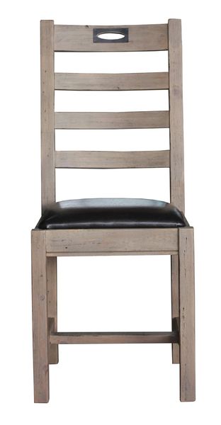 FSC Salvaged Timber Keyhole Dining Chair in Salvage Grey