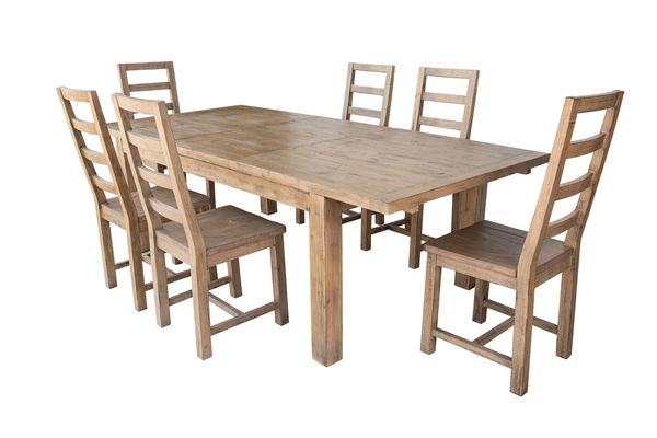 Coventry FSC Large Extending Dining Set in salvage grey