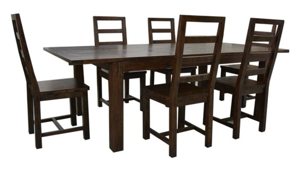 Coventry FSC Large Extending Dining Set in coffee bean