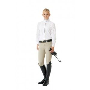 Ovation® Teen Celebrity EuroWeave™ DX Euro Seat Front Zip Knee Patch Breeches