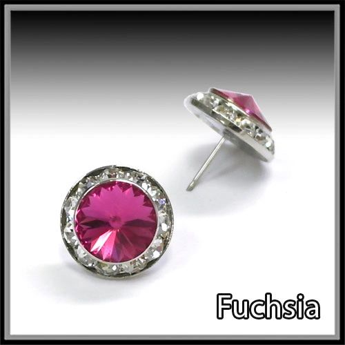 Fuchsia Crystal Earrings