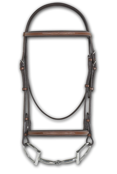 RODRIGO PESSOA® FANCY RAISED PADDED BRIDLE W/ RAISED FANCY STITCH LACE REINS