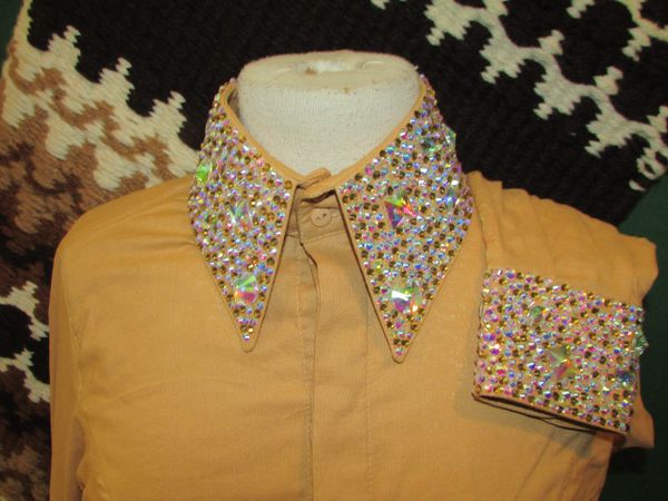 Gold Ladies western Show shirt