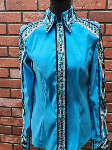 Turquoise horsemanship shirt