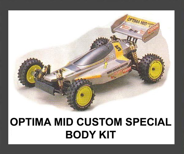 KYOSHO OPTIMA MID CUSTOM SPECIAL BODY TRAY DECALS WING