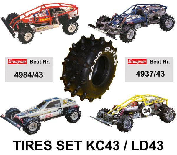 Kyosho Landjump Vanning Presto Tire Tyre Kc43 Ld43