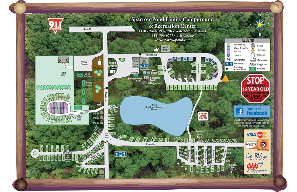 Site Map Large | Sparrow Pond Family Campground